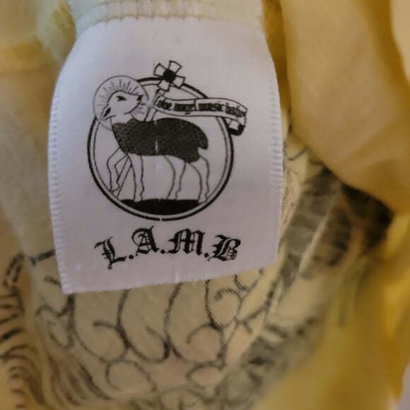 L.A.M.B Spring 2005 Peacock Yellow Tank Size M - Picture 6 of 8